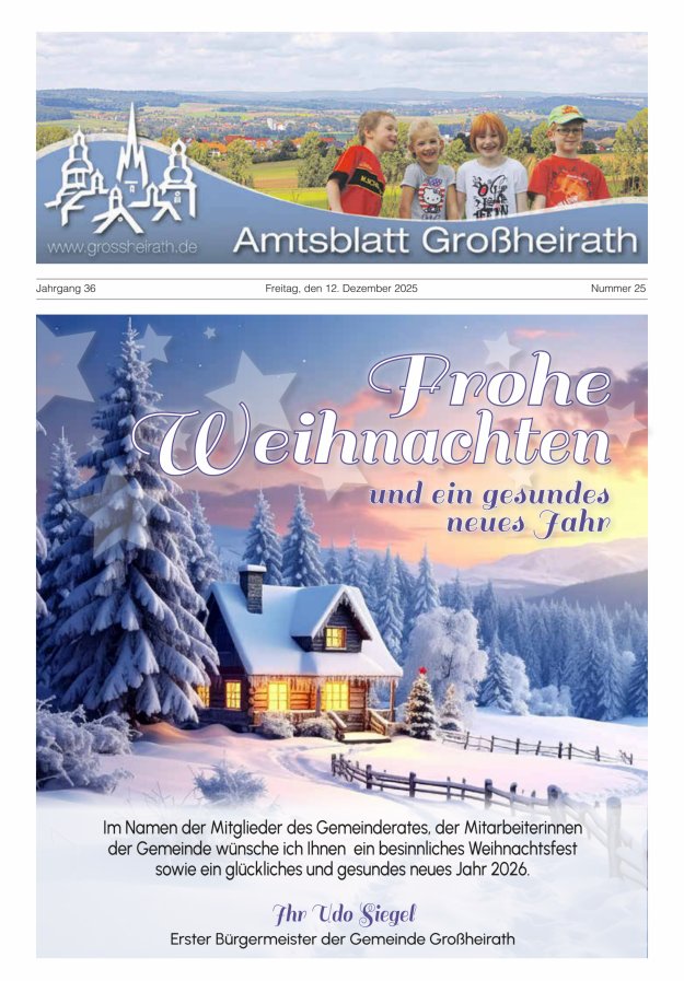 Amtsblatt Großheirath Titelblatt 25/2025