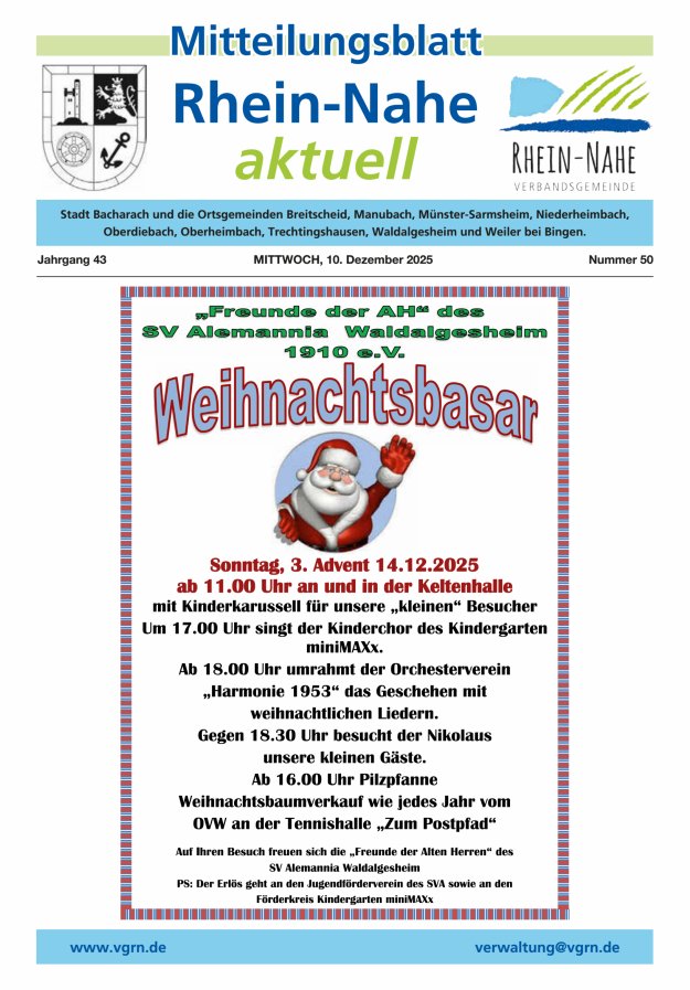 Rhein-Nahe aktuell Titelblatt 50/2025