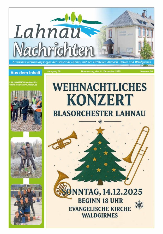 Lahnau Nachrichten Titelblatt 50/2025