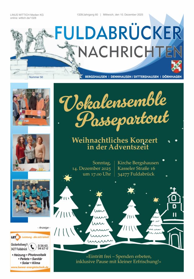 Fuldabrücker Nachrichten Titelblatt 50/2025