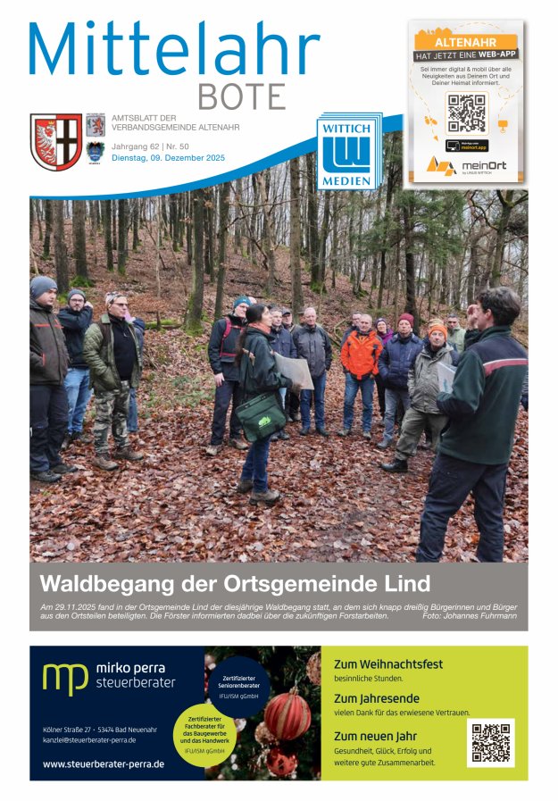 Mittelahr Bote Titelblatt 50/2025