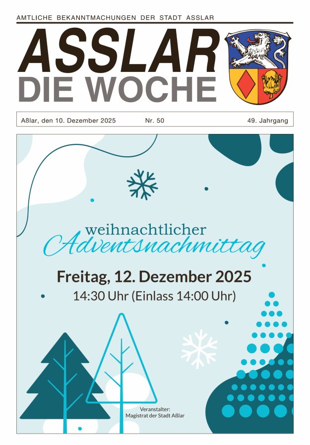 Asslar - Die Woche Titelblatt 50/2025