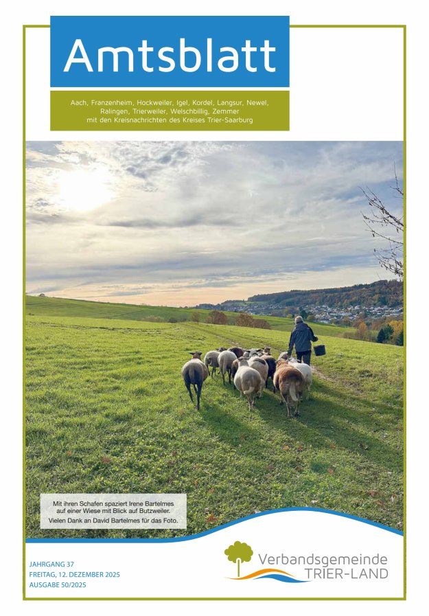 Amtsblatt VG Trier-Land Titelblatt 50/2025