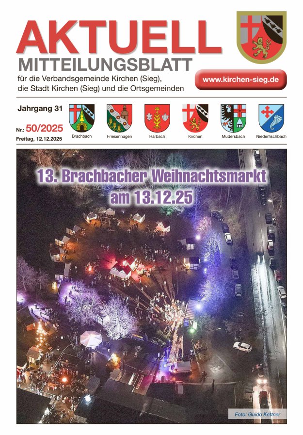 Aktuell - Mitteilungsblatt für die VG Kirchen (Sieg) Titelblatt 50/2025