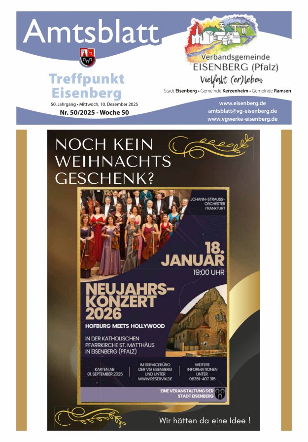 Treffpunkt Eisenberg Titelblatt 50/2025