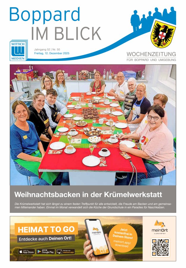 Boppard im Blick - Heimatzeitung für die Stadt Boppard Titelblatt 50/2025