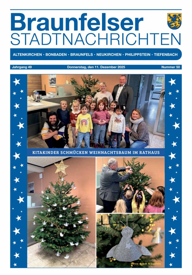 Braunfelser Stadtnachrichten Titelblatt 50/2025