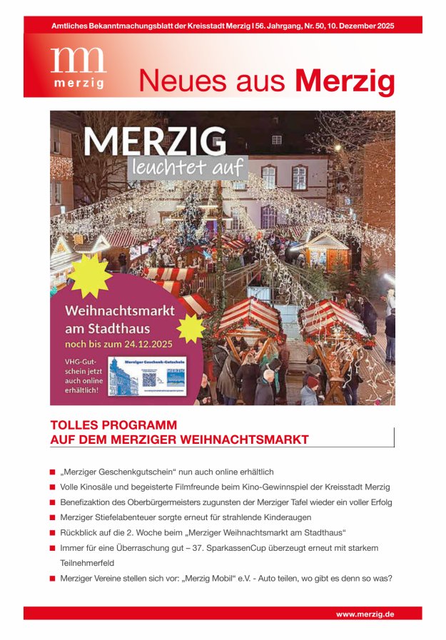 Neues aus Merzig Titelblatt 50/2025