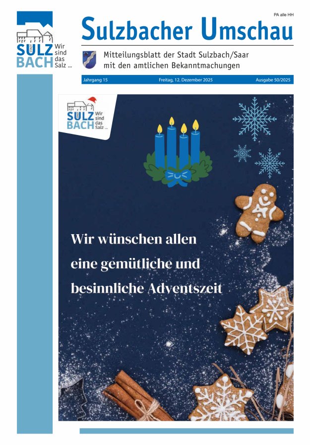 Sulzbacher Umschau Titelblatt 50/2025