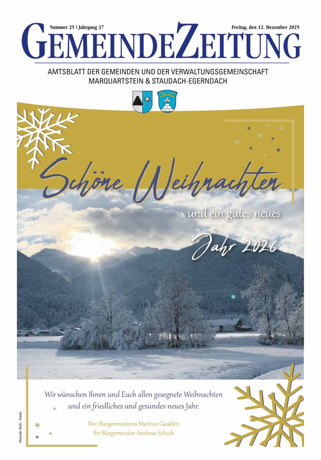 Marquartsteiner und Staudach-Egerndacher Nachrichten Titelblatt 25/2025