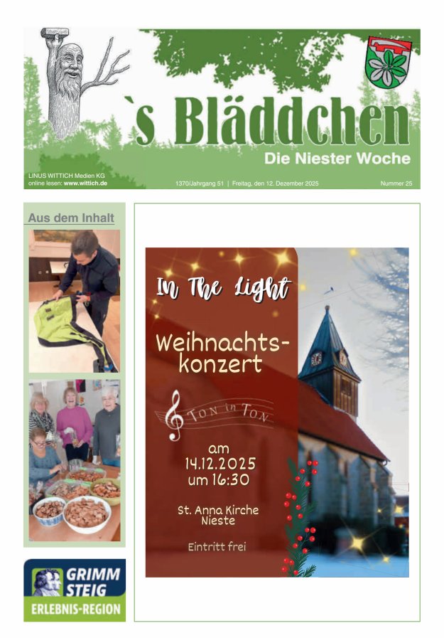 Niester Woche Titelblatt 25/2025