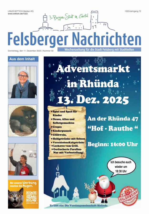 Felsberger Nachrichten Titelblatt 50/2025