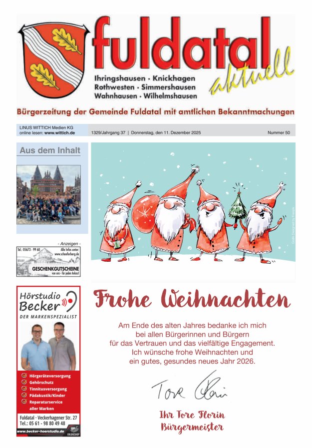Fuldatal aktuell Titelblatt 50/2025