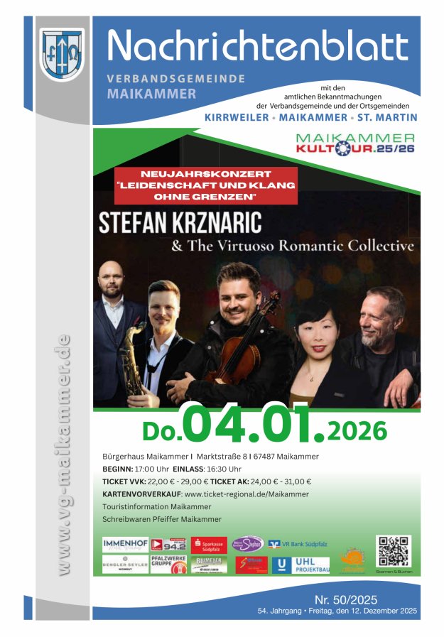Nachrichtenblatt VG Maikammer Titelblatt 50/2025