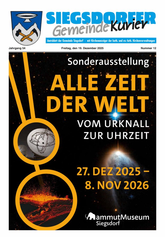 Siegsdorfer Gemeindekurier Titelblatt 12/2025