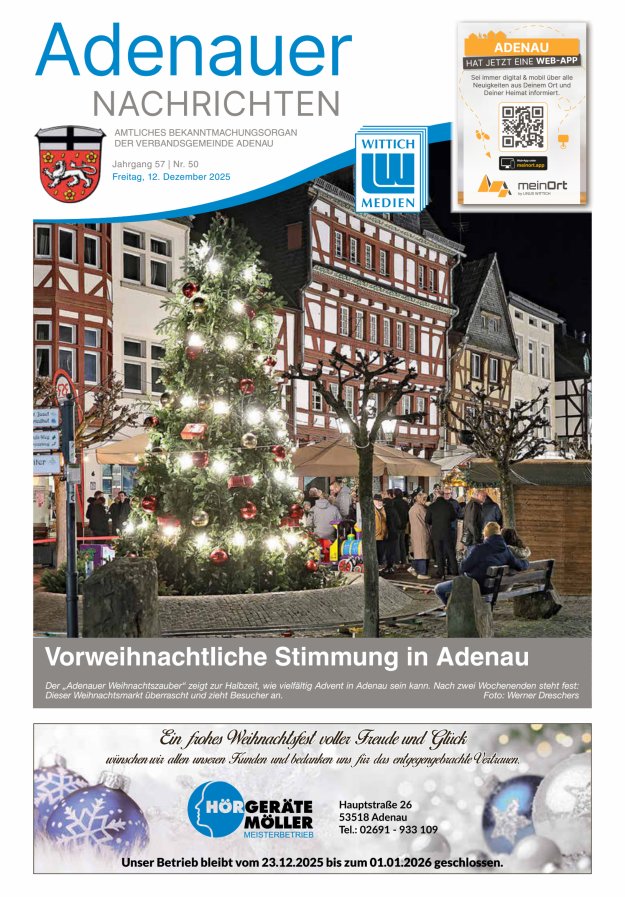Adenauer Nachrichten Titelblatt 50/2025