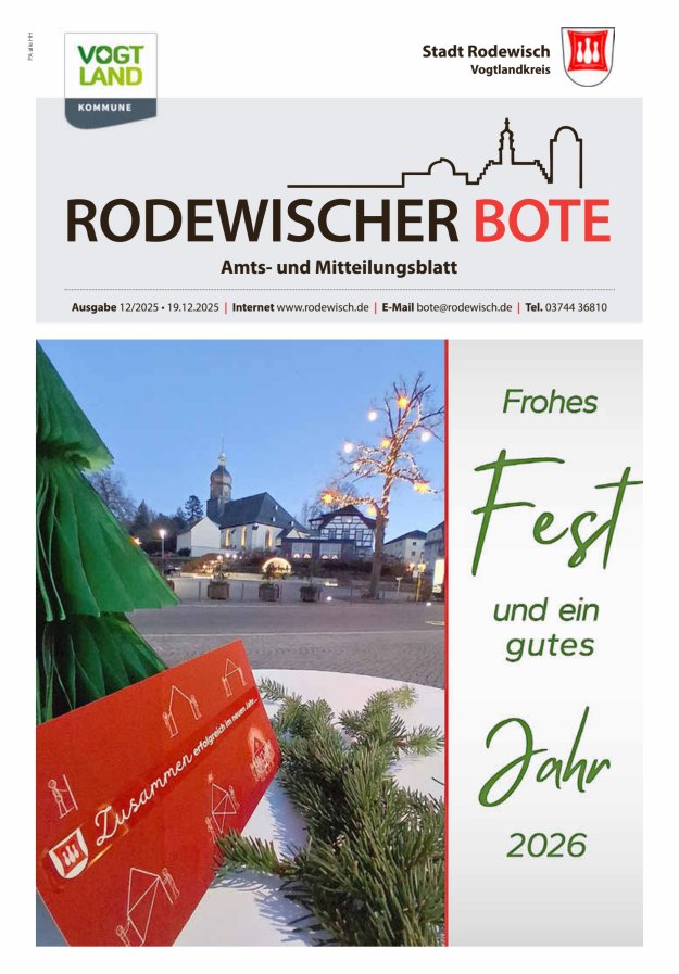 Rodewischer Bote Titelblatt 11/2025