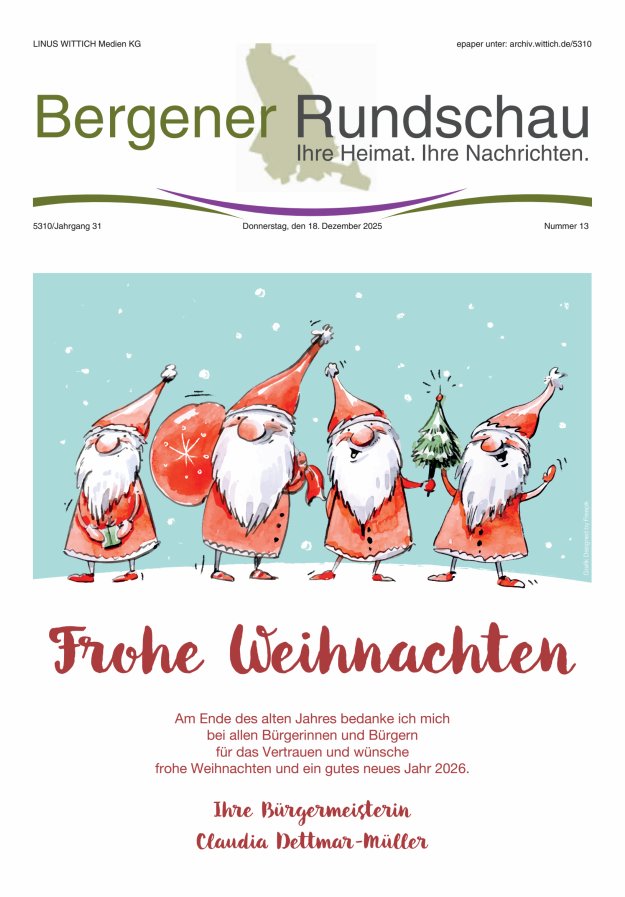 Bergener Rundschau Titelblatt 13/2025