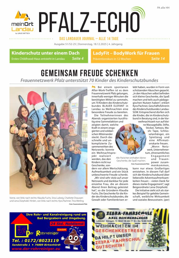 Pfalz-Echo Titelblatt 43/2025