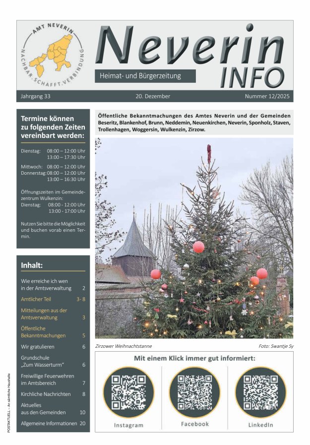 Neverin INFO Titelblatt 12/2025