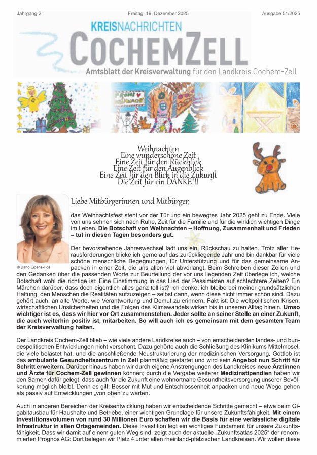 Kreisnachrichten Cochem-Zell Titelblatt 51/2025