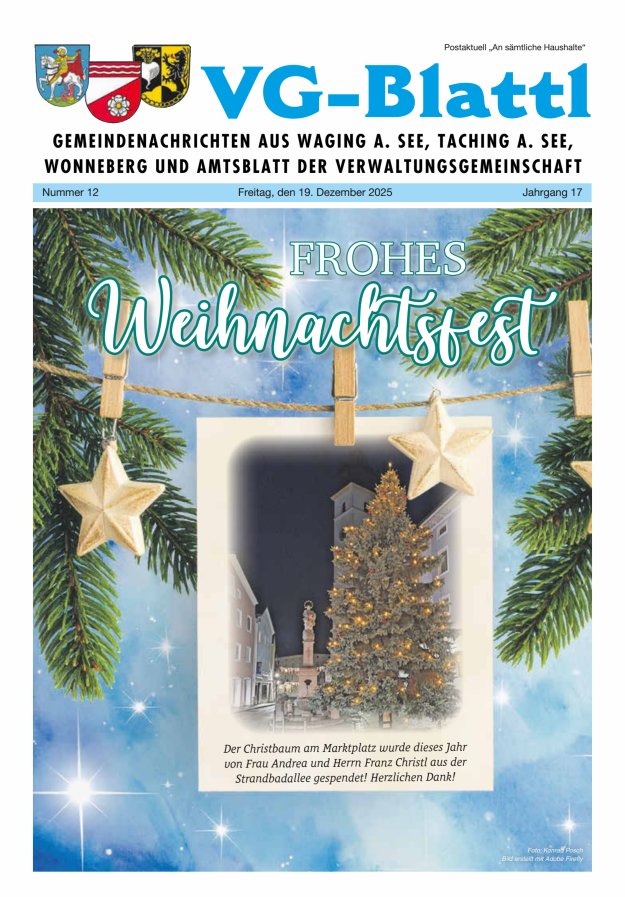 Gemeinde-Zeitung Waging a See Titelblatt 12/2025