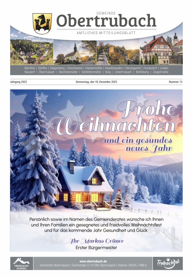 Obertrubach Titelblatt 13/2025