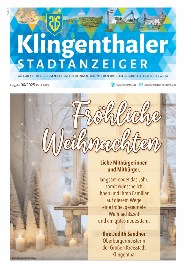 Klingenthaler Stadtanzeiger  Titelblatt 06/2025
