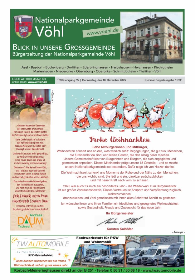 Blick in unsere Grossgemeinde Titelblatt 51/2025