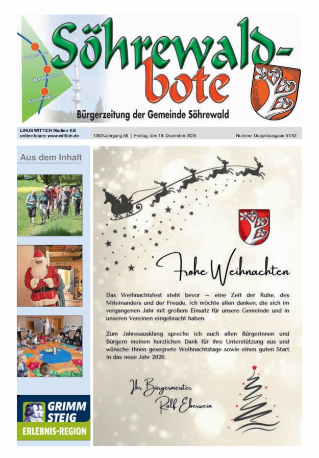 Söhrewaldbote Titelblatt 51/2025
