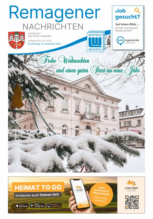 Remagener Nachrichten Titelblatt 51/2025