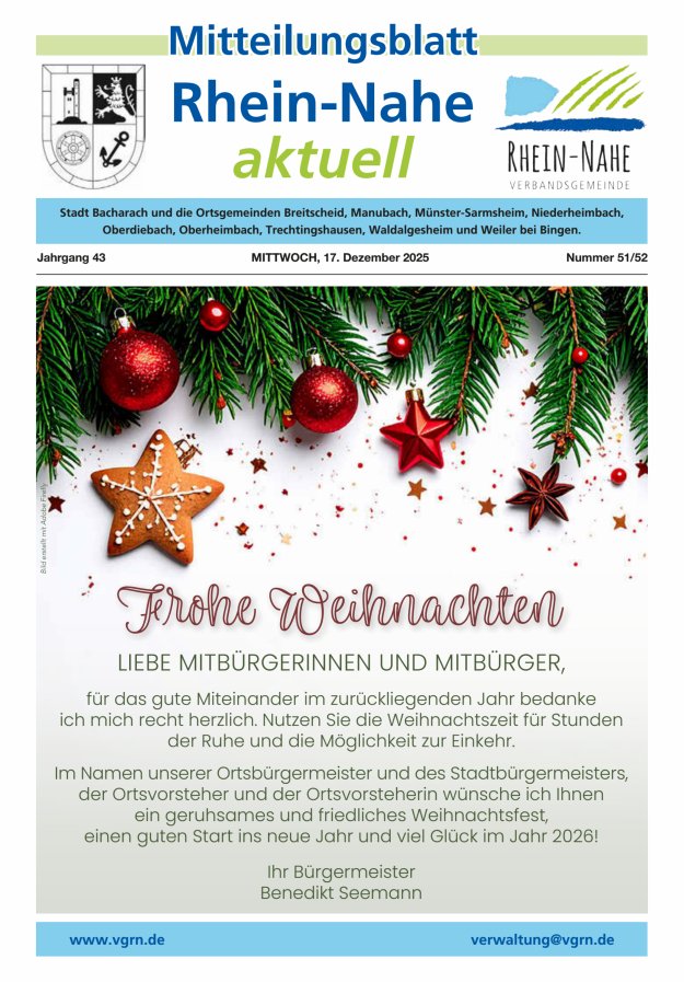 Rhein-Nahe aktuell Titelblatt 51/2025