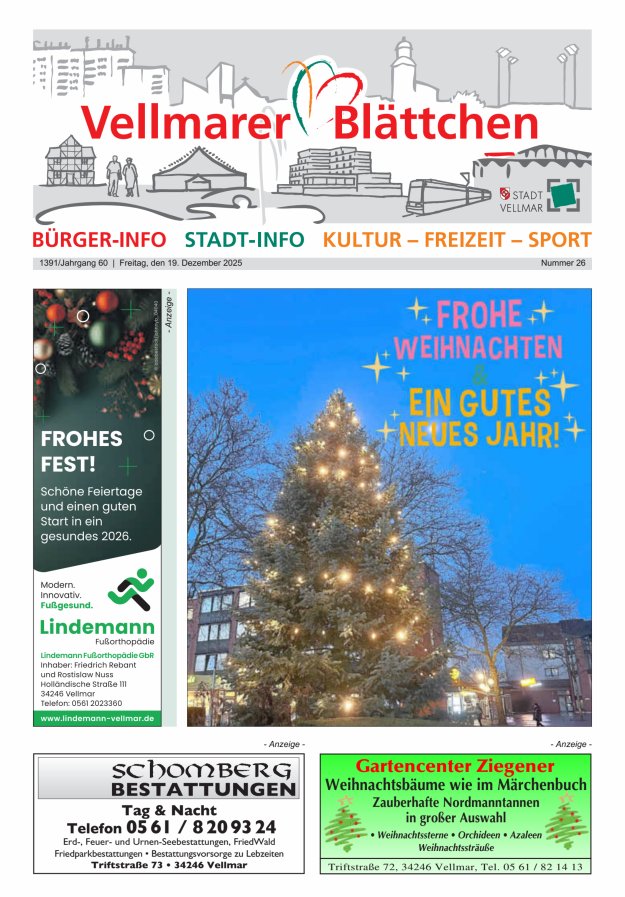 Vellmarer Blättchen Titelblatt 26/2025