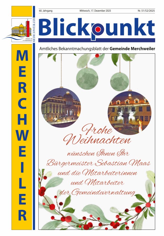 Blickpunkt Merchweiler Titelblatt 51/2025