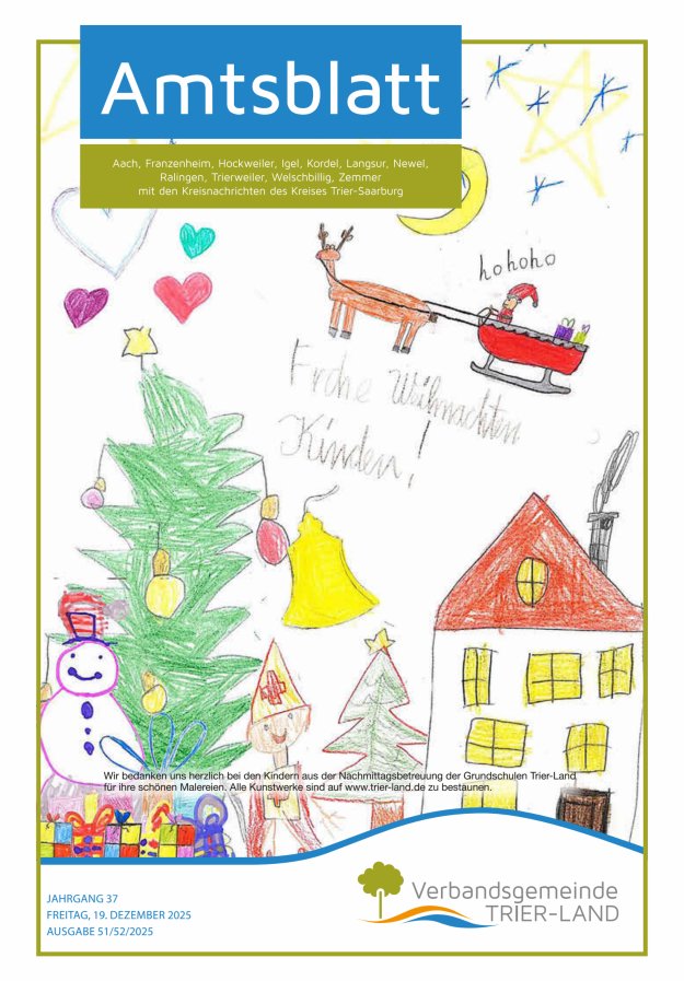 Amtsblatt VG Trier-Land Titelblatt 51/2025