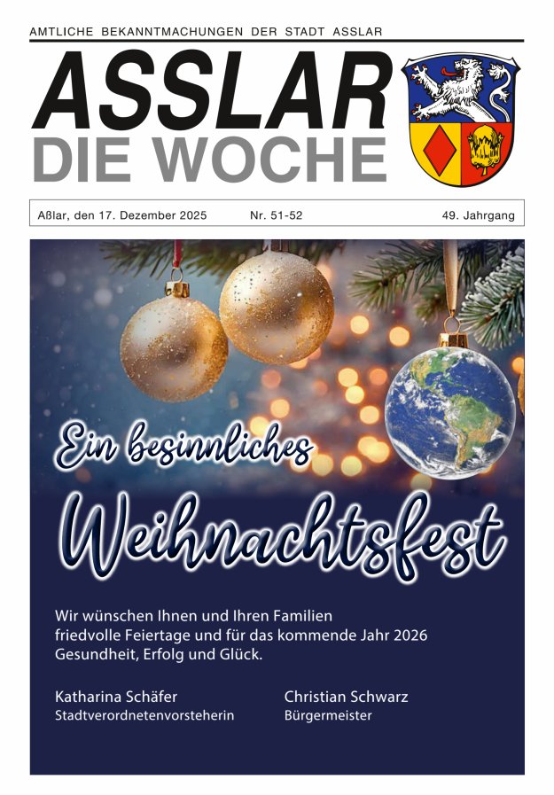 Asslar - Die Woche Titelblatt 51/2025