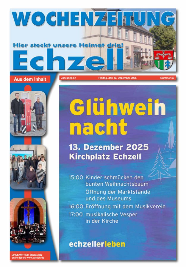 Wochenzeitung für die Gemeinde Echzell Titelblatt 50/2025