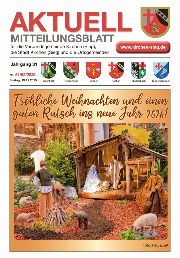Aktuell - Mitteilungsblatt für die VG Kirchen (Sieg) Titelblatt 51/2025