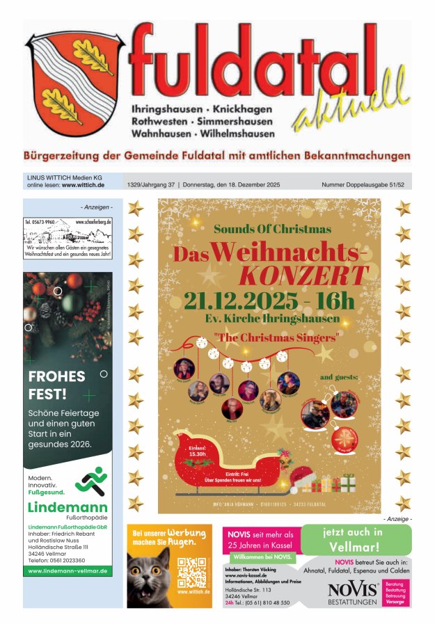 Fuldatal aktuell Titelblatt 51/2025