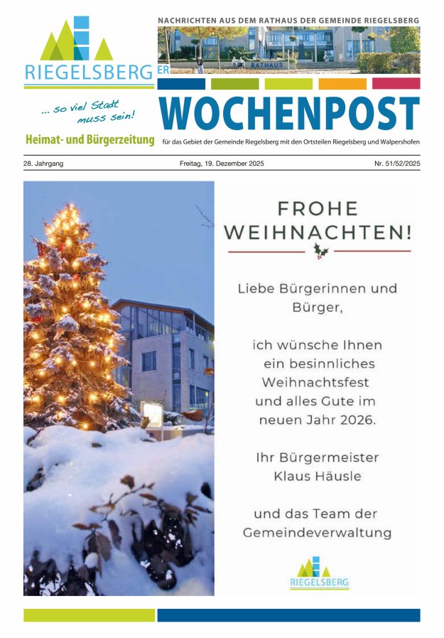 Riegelsberger Wochenpost Titelblatt 51/2025