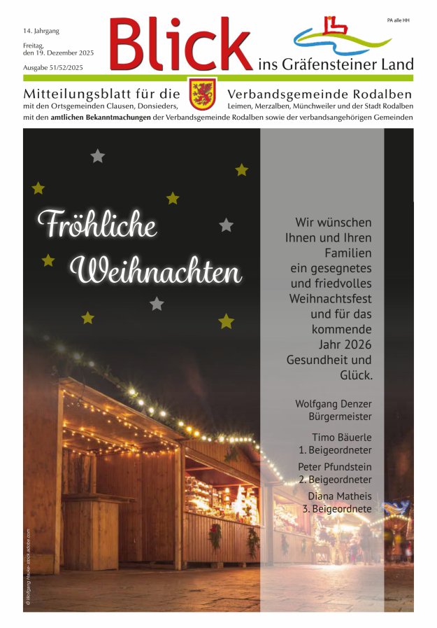 Blick ins Gräfensteiner Land VG Rodalben Titelblatt 51/2025