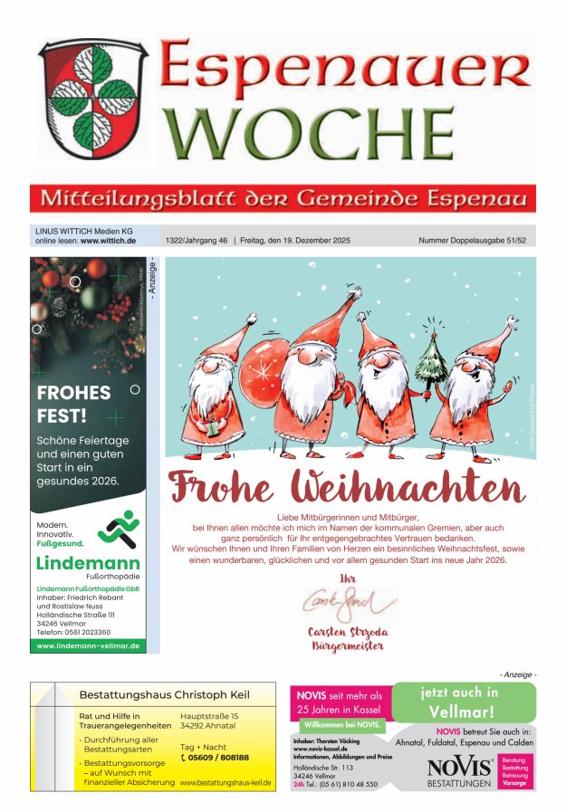 Espenauer Woche Titelblatt 51/2025