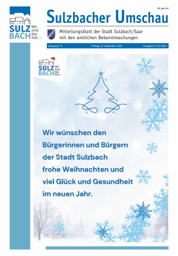 Sulzbacher Umschau Titelblatt 51/2025