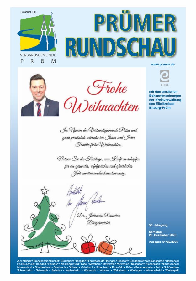 Prümer Rundschau Titelblatt 51/2025