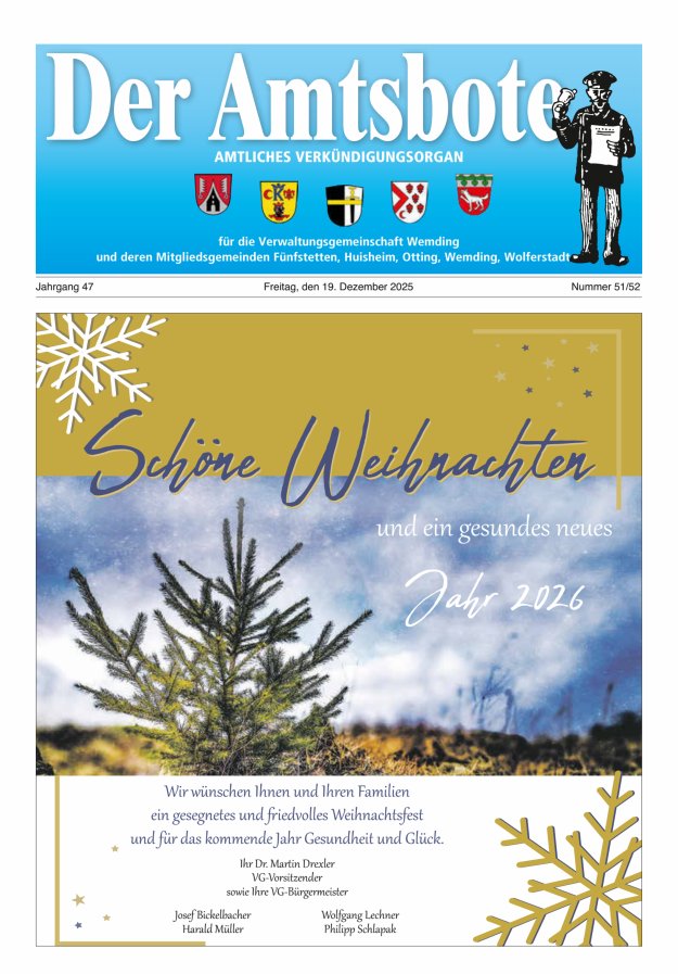 Der Amtsbote - Wemding Verwaltungsgemeinschaft Titelblatt 51/2025