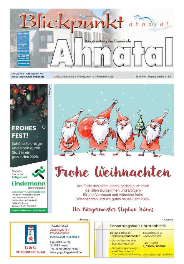 Blickpunkt Ahnatal Titelblatt 51/2025