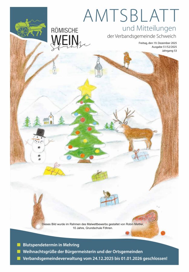Amtsblatt VG Schweich Titelblatt 51/2025