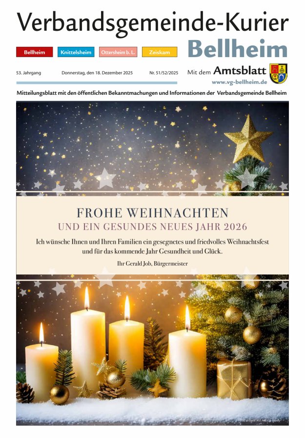 Verbandsgemeinde-Kurier Bellheim Titelblatt 51/2025