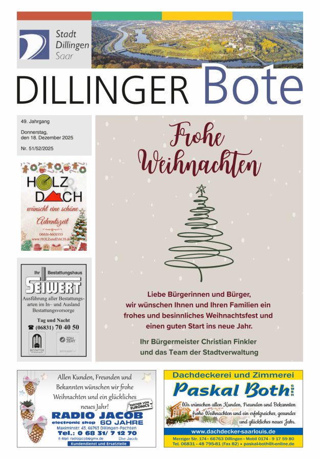Dillinger Bote Titelblatt 51/2025