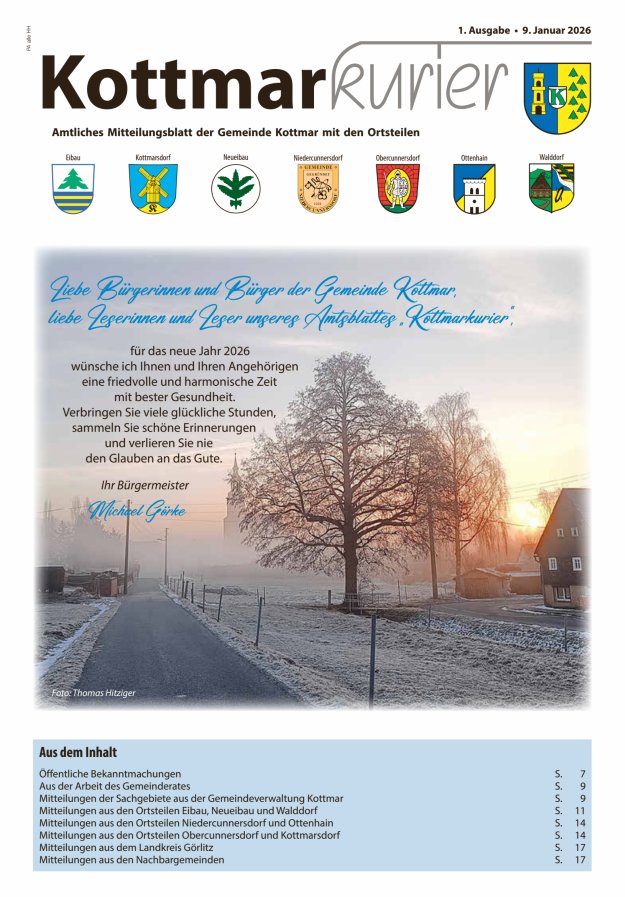 Kottmarkurier Titelblatt 01/2026